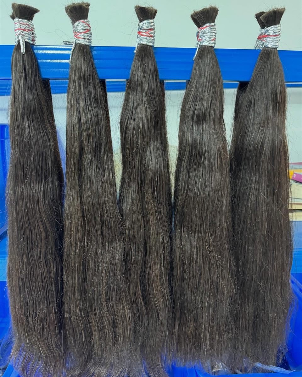 Indian Human Hair — Selected Strands — Natural Dark Brown